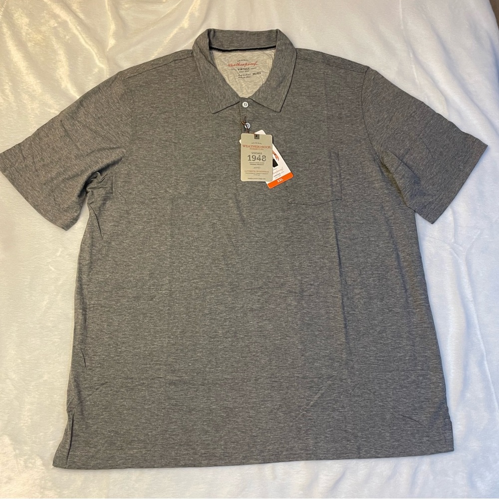 Weatherproof men’s grey polo shirt size XXL NWT
